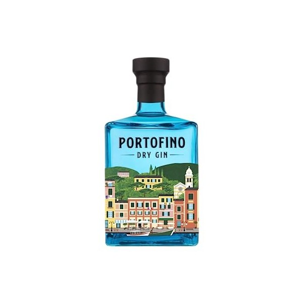 PORTOFINO - Dry Gin - 43% Alcool - Origine : Italie - Notes de Genièvre & Citron - 1,5 L