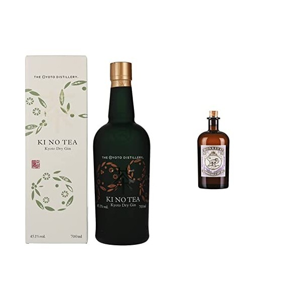 KI NO TEA Kyoto Dry Gin 45,1% Vol. 0,7l in Giftbox & Monkey 47 Schwarzwald Dry Gin 50cl