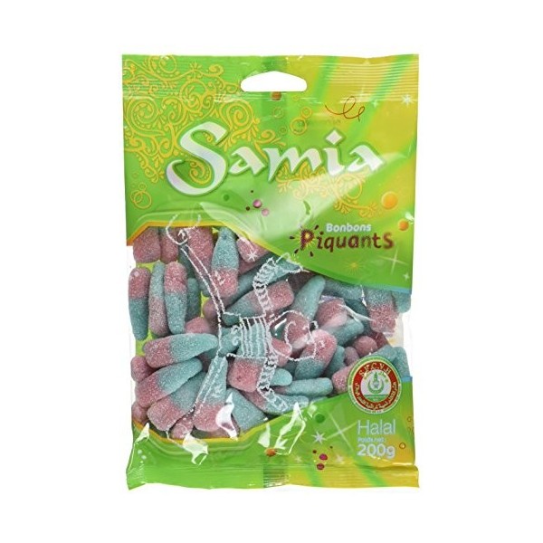 Samia Bonbons Sachet Pinkbottle Piquantes 200 g - Lot de 5
