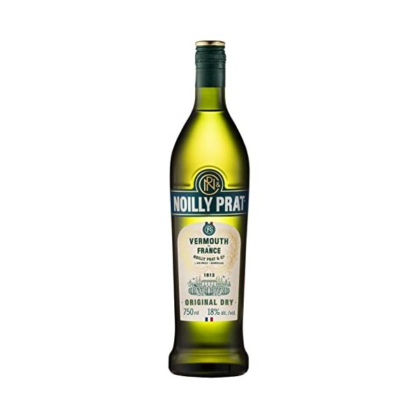 Noilly Prat Original Dry, Vermouth français idéal pour cocktail Martini , 18% vol, 75cl/750ml