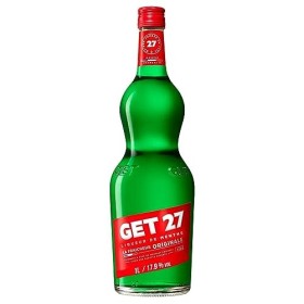 GET 27 Liqueur de Menthe Fraîche Poivrée, Cocktail Digestif , 17,9 % Vol, 100cL / 1L
