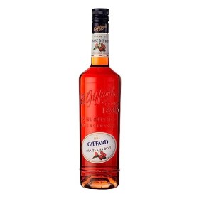 GIFFARD - Crème de Fraise des Bois et Fraise - Crème de Fruits - Recette Française - Fruitée et Intense - 70 cl, 700 millilit