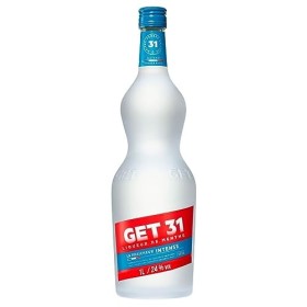 GET 31 Liqueur de Menthe Poivrée, Cocktail Digestif Fraîche, 24 % Vol, 100cL / 1L