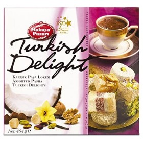 Malatya Pazarı Murat Palancı Assortiment de Délices Turcs Pacha Turkish Delight 454 Grammes