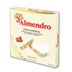 EL Almendro Tarte originale sans gluten Torta Imperial avec un garnissage nougat blanc, 200 g