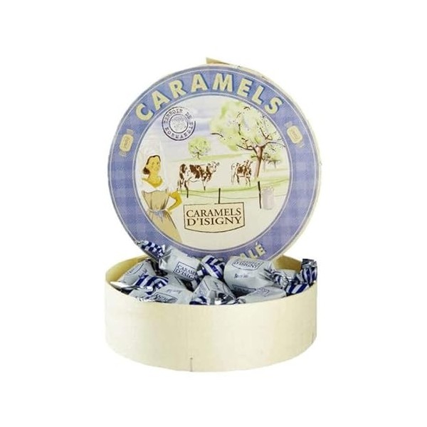 Caramels dIsigny - Caramels beurre salé - Boite Camembert de 75g - Produits-Normandie