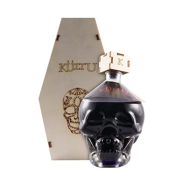Kultu Ginja Cherry Liquor 18% Vol. 0,7l in Holzkiste