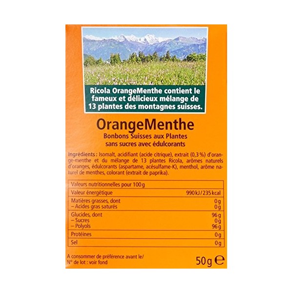 Ricola - Orange Mint - 45g