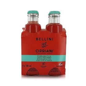 Cipriani Bellini Apéritif Italien, Boisson Sans Alcool à Base de Pêche Blanche, 24 x 180 Ml