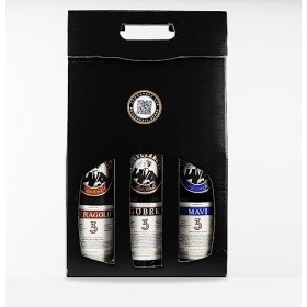 Beylerbeyi - Coffret Raki Göbek + Teragold + Mavi 100cl x 3 | Eau de Vie Turque Aromatisée à lAnis - 100% Raisins Frais - Sa