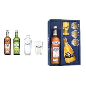Pack Découverte RICARD Pastis de Marseille Apéritif anisé - 45%, 140cl & Coffret RICARD Pastis de Marseille Années 50 Apériti