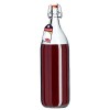 KADAX Bouteille de liqueur de fruits/de coing, style vintage, en verre de soude, transparente, 1,9 l, à fermeture à étrier, 1
