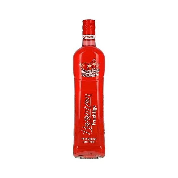 Berentzen liqueur de fraise rhubarbe 15% ABV / 0,7 Litres