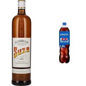 SUZE Liqueur de Gentiane Gentiane - 15%, 1L