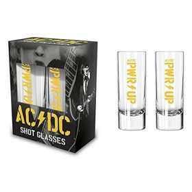 Lot de 2 verres à liqueur AC/DC PWR UP POWER UP - 6 cl