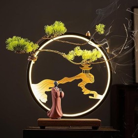 Maciun Figurine de Bouddha | Statue dornement de Bouddha | Moines de jardin Décoration de méditation Décoration automobile p