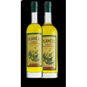 aperitif planeze a la gentiane 70cl presente en caisse bois louis roque