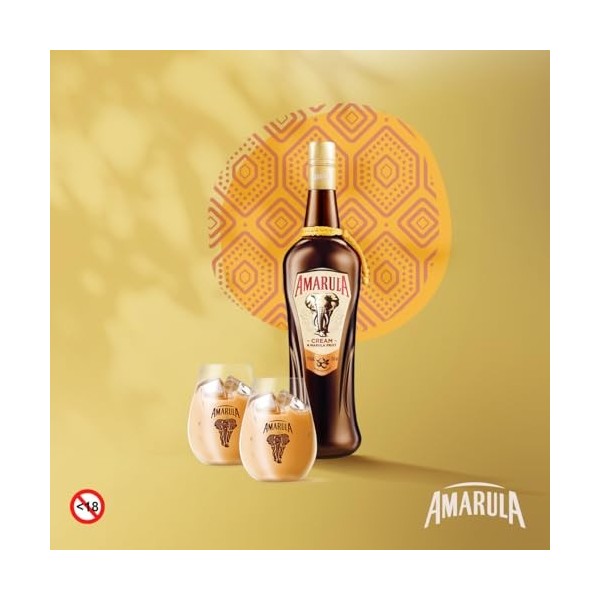 Amarula Original - Liqueur et crème de Marula - 17% - Coffret 2 verres