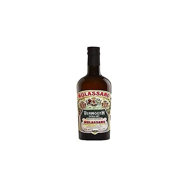 MULASSANO - Vermouth Extra Dry - Vermouth - 18% Alcool - Origine : Italie - Bouteille 75 cl