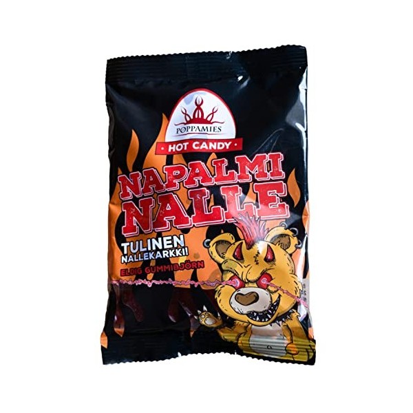 Gommes aux fruits NapalmiNalle Chili - Bonbons chauds - Oursons fougueux - Sans Gluten Sans Lactose Vegan - Piquant : 4/10 - 