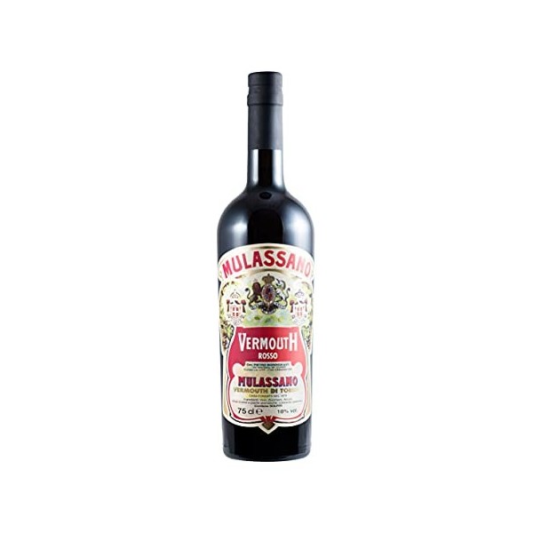 MULASSANO - Vermouth Rosso - Vermouth - 18% Alcool - Origine : Italie/Piémont - Bouteille de 75 cl