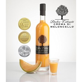 Crème de Meloncello Liqueur 700ml - Dolce Cilento Liqueur de Crème de Melon Cantaloup Italien 3 médailles 