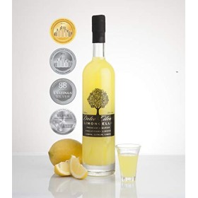Limoncello Liqueur 700ml - Dolce Cilento Limoncello Liqueur de Citron Italienne 4 médailles 
