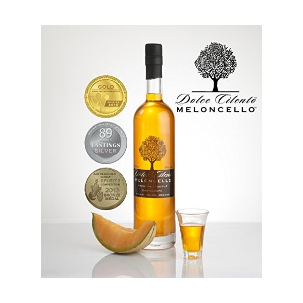 Meloncello Liqueur de Melon Cantaloup 700ml - Dolce Cilento Meloncello italien 3 médailles 