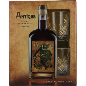 Badel Antique Pelinkovac Liqueur 35% Vol. 0,7l in Giftbox with 2 glasses