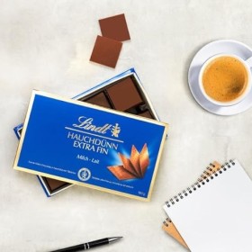 Lindt - Boîte de carrés chocolat EXTRA FIN - Lait,180g