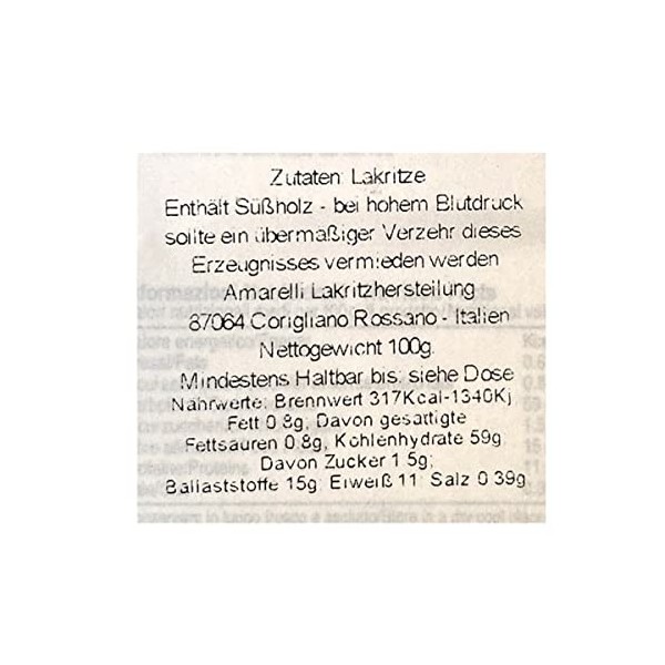 Amarelli Réglisse - Spezzata - Réglisse Pur - 100 gr