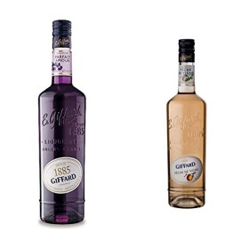 Giffard Liqueur Parfait Amour 70 cl & Crème de Pêche de Vigne - Crème de Fruits - Recette Française - Fruitée et Douce - 70 C
