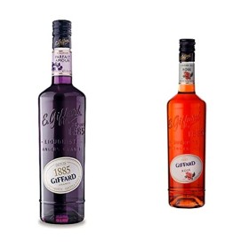 Giffard Liqueur Parfait Amour 70 cl & Crème de Rose - Crème de Fruits - Recette Française - Florale et Intense - 70 Cl