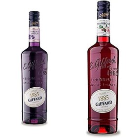 Giffard Liqueur Parfait Amour 70 cl & Crème de Framboise - Crème de Fruits - Recette Française - Fruitée et Intense - 70 Cl