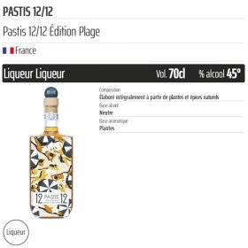 Pastis 12/12 Édition Plage - Origine France - 70cl