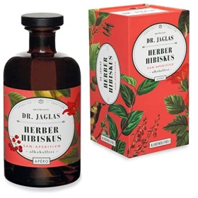 Dr. Jaglas Herber Hibiscus San Aperitivo dans une boîte cadeau – Sans alcool et doux avec note de whisky – en spray apéritif 