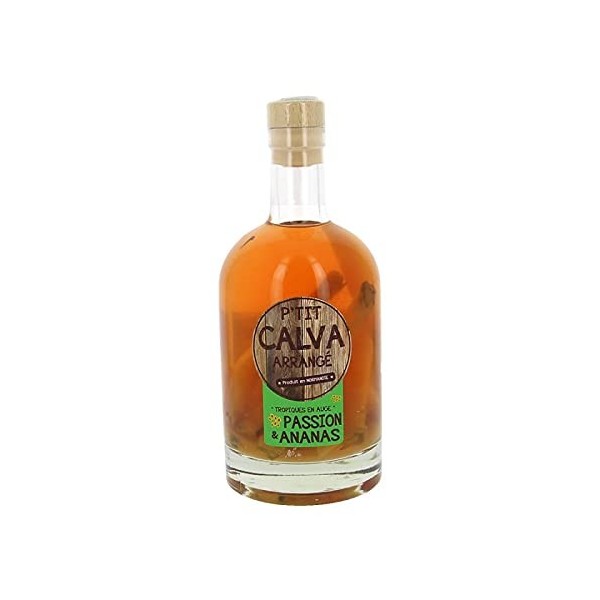 Ptit Calva - Calvados arrangé Tropique en Auge passion et ananas 50cl 26% - Made in Calvados