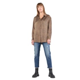 Le Temps des Cerises Chemise Liris à Motif léopard Marron Latte