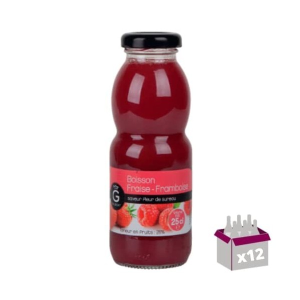 12x25cL - Boisson fraise framboise GILBERT - 3L