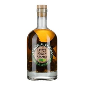 Terres Normandes - Ptit Calva arrangé menthe et citron vert 24% 50cl - Produits-Normandie