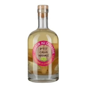 Ptit Calva arrangé Citron Gingembre Terres Normandes - Bouteille de 50cl 24% - Produits-Normandie