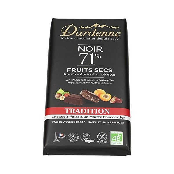 Dardenne - CHOCOLAT NOIR 71% Fruits Secs