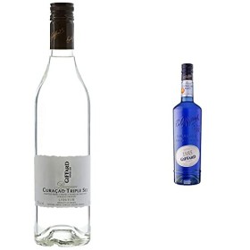 Giffard Triple Sec Curaçao 70 cl & Liqueur de Curaçao Bleu - Recette Française - Florale et Intense - 70 cl