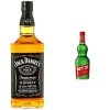 Jack Daniels Tennessee Whiskey 1L & GET 27 Liqueur de Menthe Poivrée, Cocktail Digestif Liqueur de Menthe Fraîche, 17,9% Vol