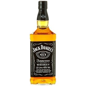 Jack Daniels Tennessee Whiskey 1L & GET 27 Liqueur de Menthe Poivrée, Cocktail Digestif Liqueur de Menthe Fraîche, 17,9% Vol