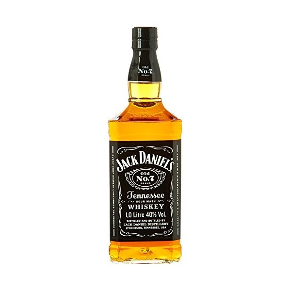 Jack Daniels Tennessee Whiskey 1L & GET 27 Liqueur de Menthe Poivrée, Cocktail Digestif Liqueur de Menthe Fraîche, 17,9% Vol