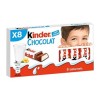 KINDER Chocolat - Barres chocolatées fourrées au lait 8 barres 100g - Le paquet de 8 barres.