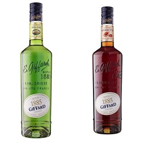 Giffard - Liqueur de Melon Vert - Recette Française - Fruitée et Fraîche - 70 Cl & Liqueur Amaretto - Liqueur Saveur Amande -