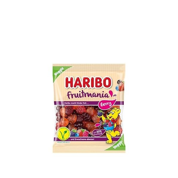 HARIBO Fruitmania Berry bonbons tendres aux fruits - Veggie - Sachet 160g