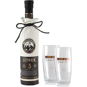 RAKI Beylerbeyi | Lot de 1 Bouteille de Raki Turc de 100cl + 2 Verres à Raki | Eau de Vie Turque Aromatisée à lAnis - 100% R